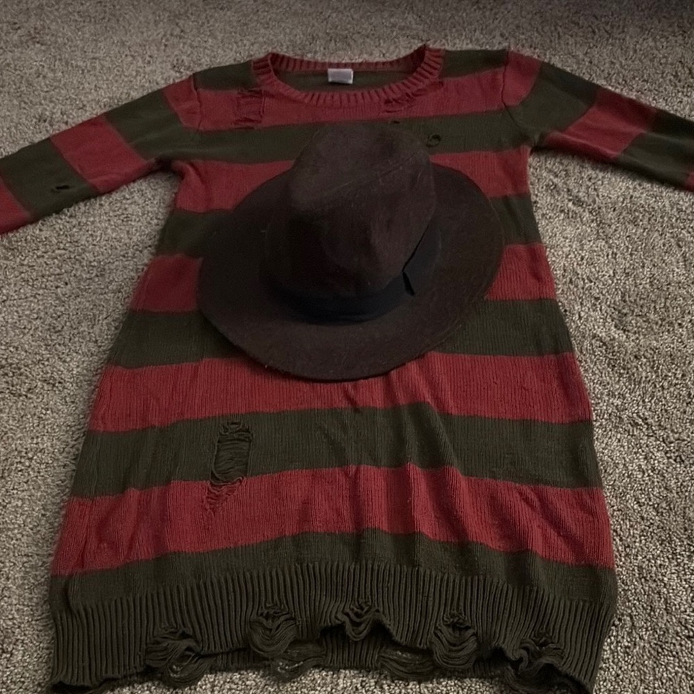 Freddy Kruger Sweater Dress w/ hat